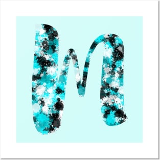 Paint Splash Letter M Posters and Art